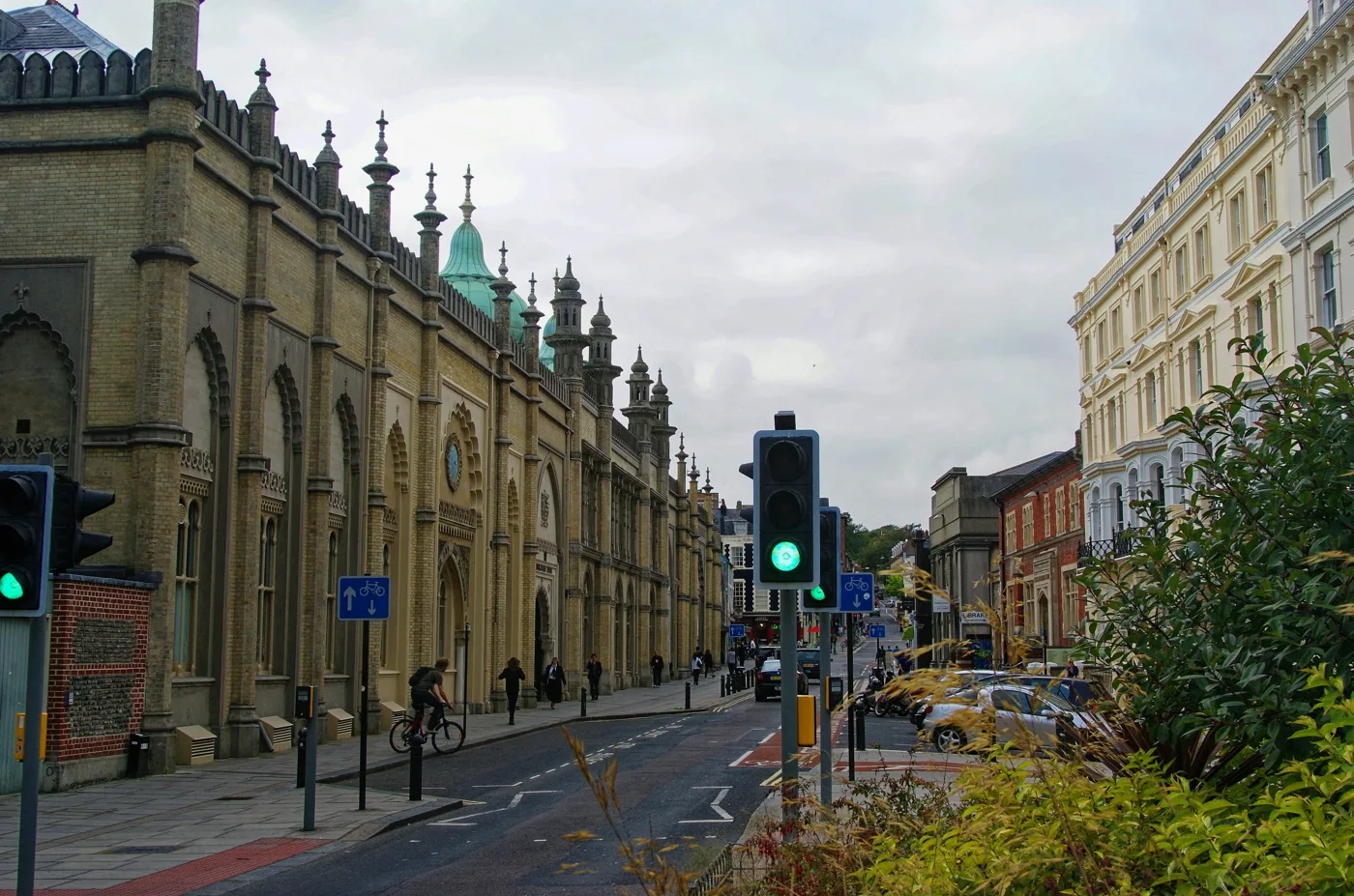 Church Street, Brighton, with the Corn Exchange and Brighton Museum on the left. Both host Black History Month events this year.
