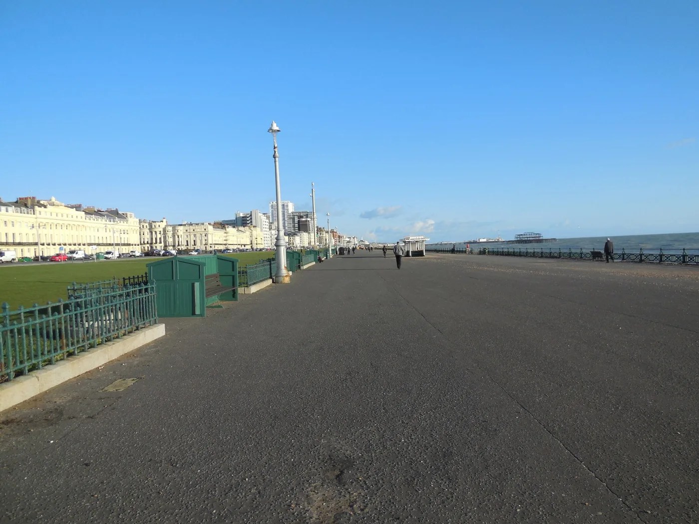 The promenade by Brunswick Lawns in Hove, the stretch where the Brighton 10K starts and finishes