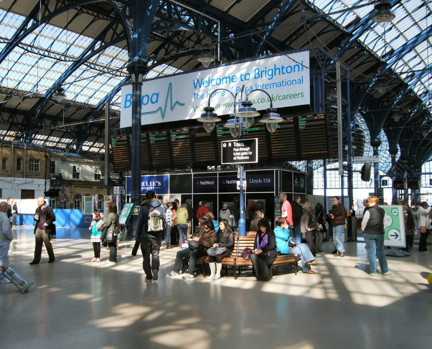 Brighton station concourse: no trains on Christmas Day and an early finish on Christmas Eve