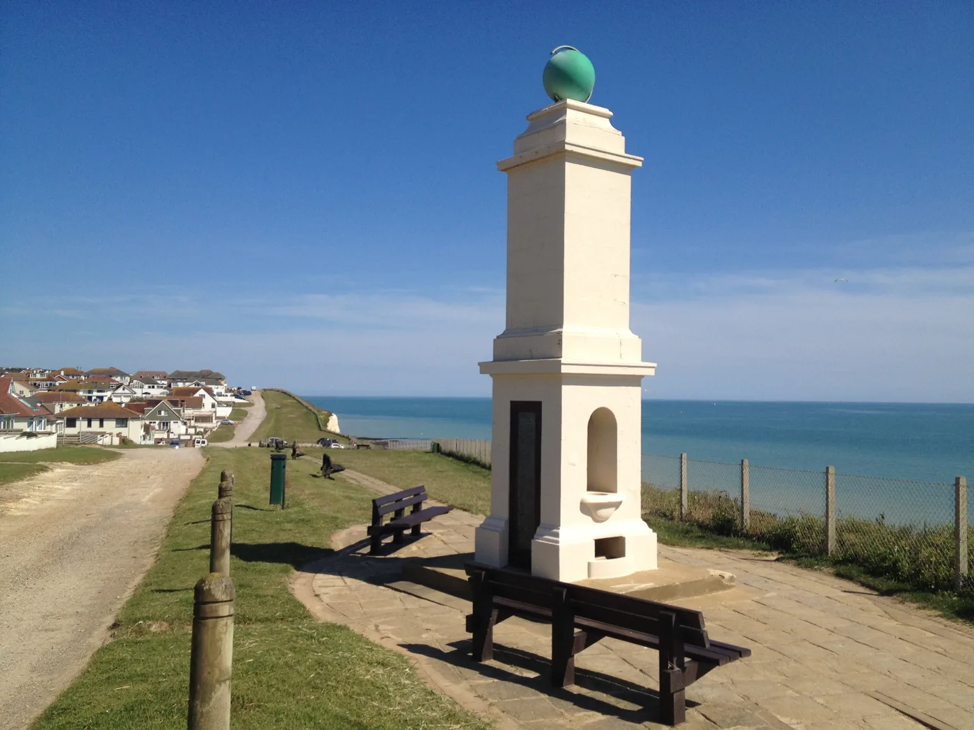 The Meridian Monument on the clifftop at Peacehaven, one of the communities that would join Brighton & Hove under the plan.