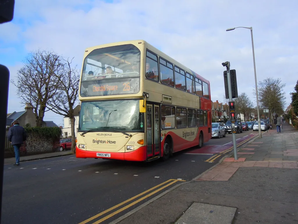 A Brighton & Hove bus on Ditchling Road. The council cites the city's heavy bus use as one reason its roads wear out.