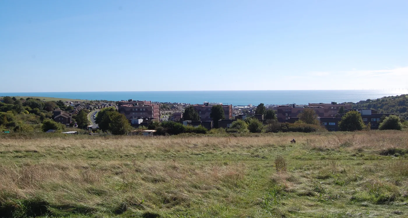 Whitehawk estate seen from Brighton Racecourse, September 2018. The photo shows the neighbourhood the grants cover, not any funded project.