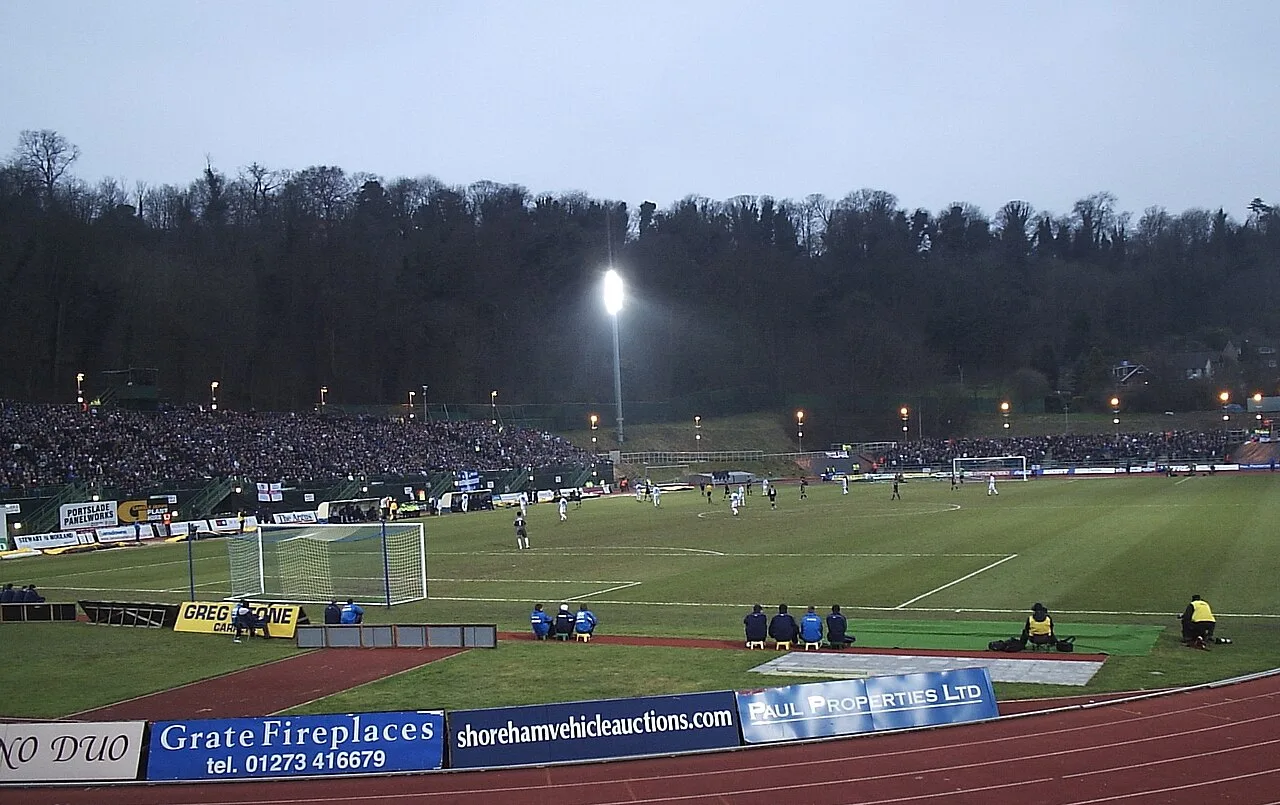 Withdean Stadium, part of Withdean Sports Complex, where the new pool would be built. The picture does not show the site as it is today.